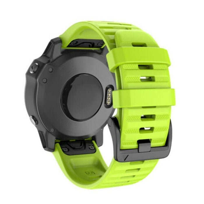 shuyao Silikonowy pasek na nadgarstek do zegarka Garmin Fenix 6 6X Pro 5 5X Plus S60 935 MK2 EasyFit pasek na nadgarstek (kolor: żółty, rozmiar: 22 mm Fenix 6 6 Pro)