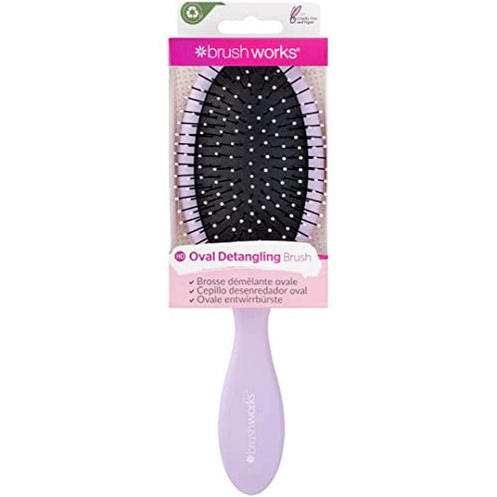 Brushworks Professional Oval Detangling Hair Brush - Purple