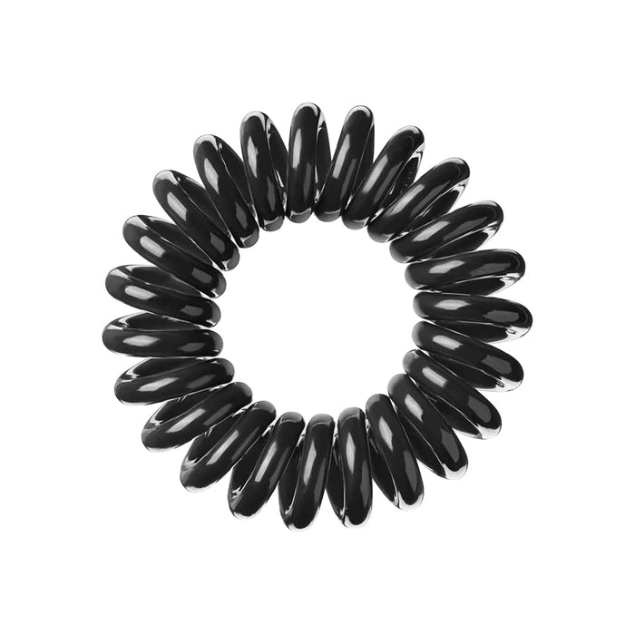 Oryginalna opaska do włosów True Black I 3x spiralne opaski do włosów czarne dla dziewczynek, kobiet i mężczyzn I mocne i delikatne dla włosów I oryginalna