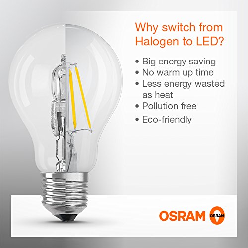 OSRAM Lampa LED | Trzonek: E27 | Ciepły biały | 2700 K | 7 W | przezroczysta | LED BASE CLASSIC A [Klasa efektywności energetycznej A++]