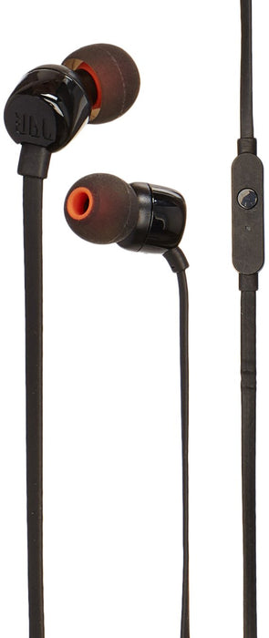 JBL T110 uniwersalne słuchawki douszne z pilotem i mikrofonem, czarne
