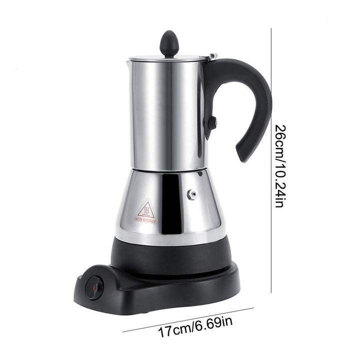 Elektryczny ekspres do kawy Moka, elektryczny dzbanek ze stali nierdzewnej, wtyczka EU 220 V, elektryczny ekspres do kawy (300 ml)