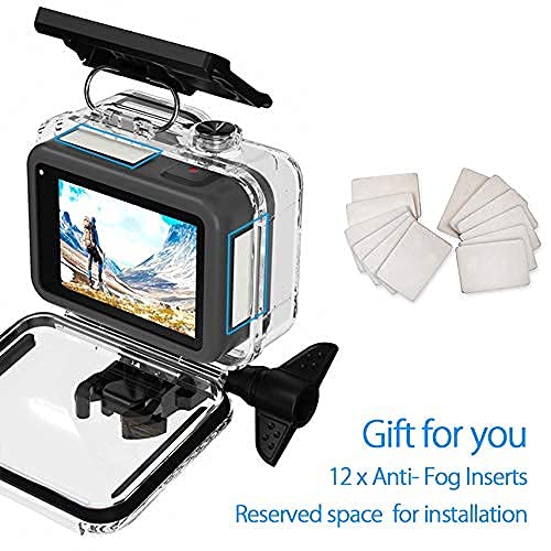 FitStill Wodoodporna obudowa do GoPro Hero 8 Black, ochronna obudowa do nurkowania 60 m obudowa z uchwytem akcesoria do kamery Go Pro Hero8 Action