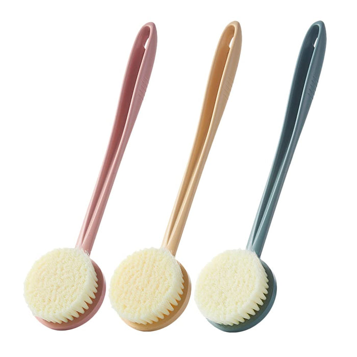 HEALLILY 3 Sztuk Prysznic Szczotka Do Ciała Scrubber Złuszczający Szczotka Długi Uchwyt Z Powrotem Do Szorowania Ciała Exfoliator Do Kąpieli Do Mycia Prysznicem Szczotkowanie