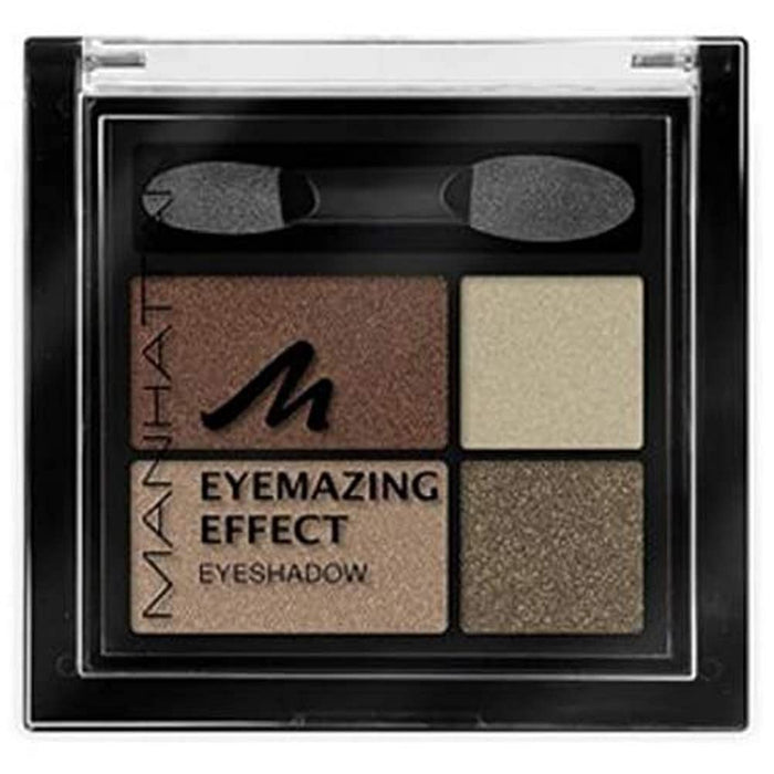 Manhattan Eyemazing Effect Eyeshadow – paleta do makijażu z czterech połyskujących cieni do powiek do smokey eyes – kolor Brownie Break 95R