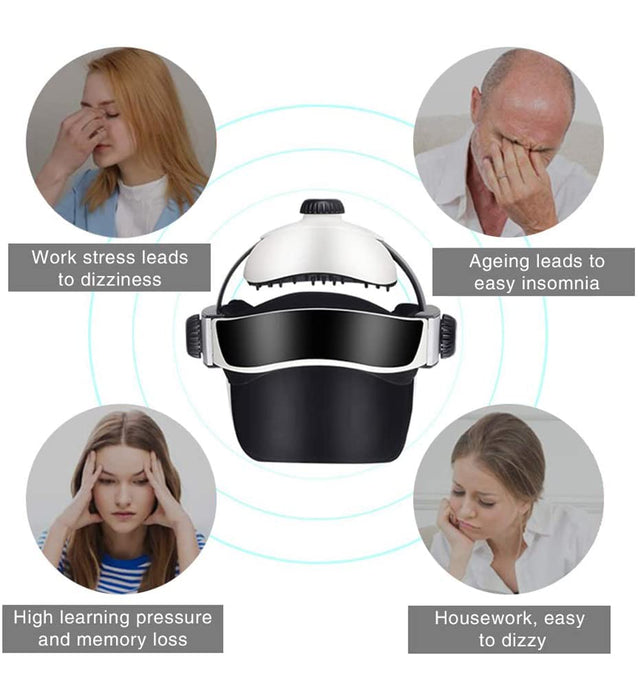 Elektryczny masażer głowy, regulowana intensywność i rozmiar punkty akupunktury Kask Masaż Masaż Relaks Massager Wbudowany muzyka