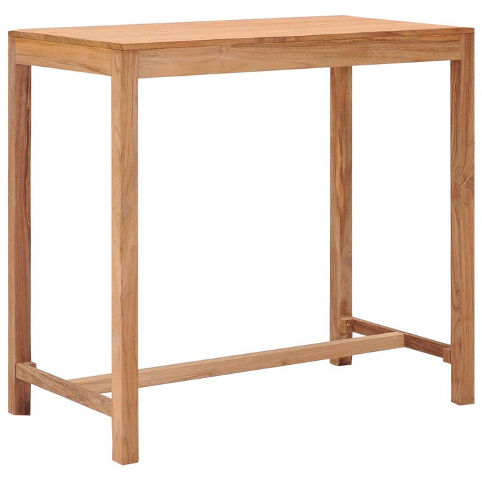 Festnight Ogrodowy stół barowy, stół balkonowy, stół ogrodowy, stolik pomocniczy, meble tarasowe, 110 x 60 x 105 cm, lite drewno tekowe