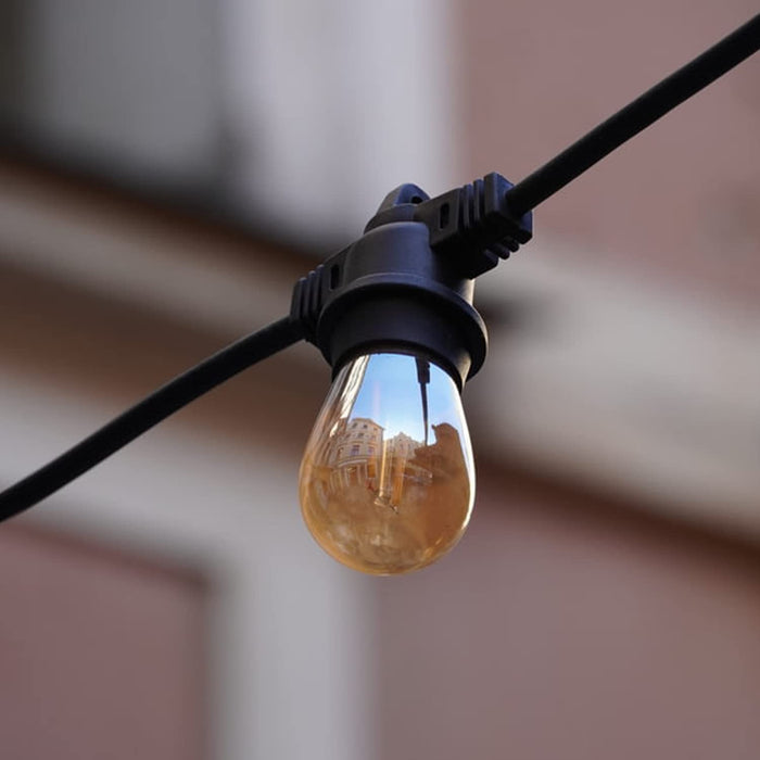 Suncan S14 E27 Edison żarówka LED, 2 W = 10 W, styl vintage, szkło bursztynowe, ciepła biel 2700 K, kąt świecenia 360°, bez możliwości ściemniania, 10 sztuk w opakowaniu