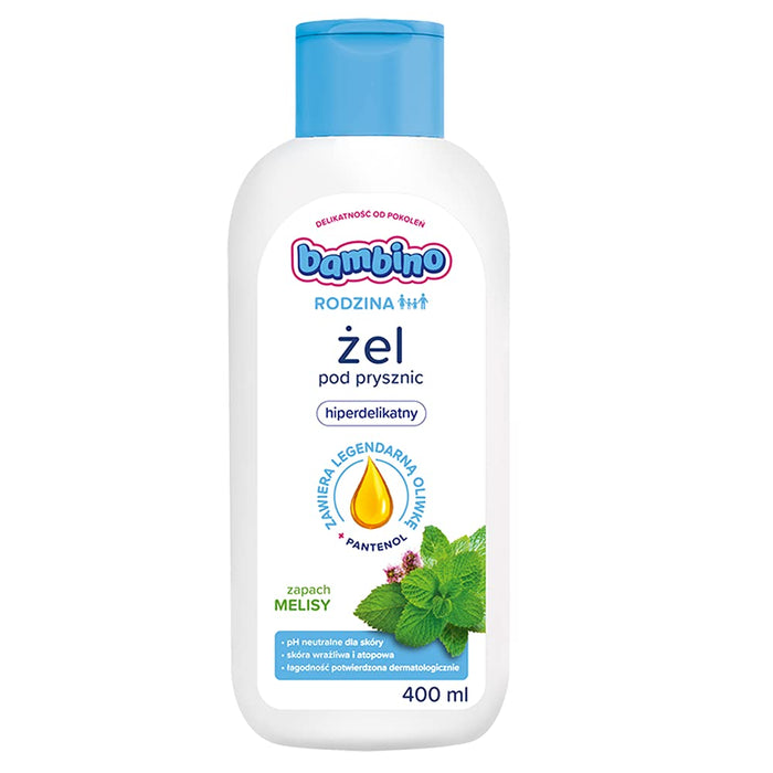 Bambino RODZINA Żel pod prysznic hiperdelikatny - zapach melisy 400 ml