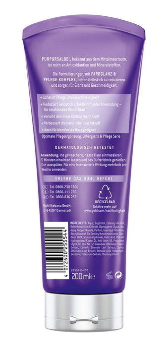 Guhl Kuracja przeciw żółknięciu i pielęgnacja, skutecznie redukuje żółte odcienie, 200 ml