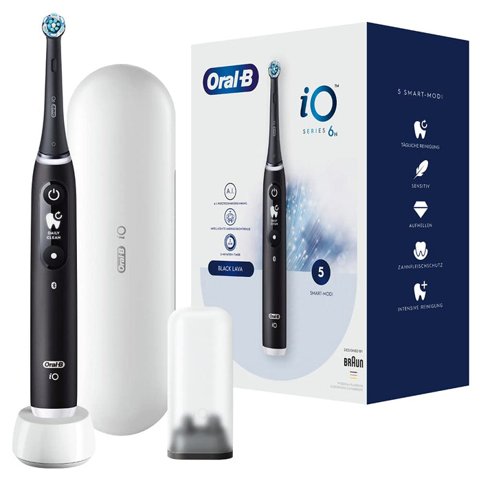 Oral-B iO 6 Szczoteczka Elektryczna , Czarny, 1 Sztuka,