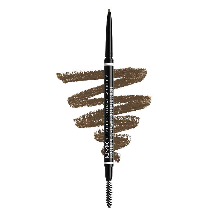 NYX Professional Makeup Micro Brow Pencil ołówek do brwi mechaniczny, wysuwany ze szczoteczką, 5 Ash brown, 0,5 g