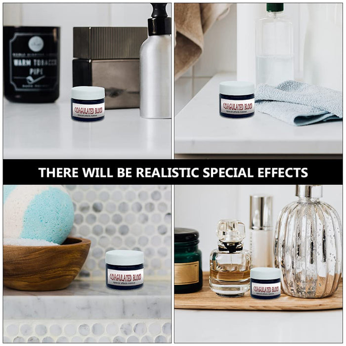 Beaupretty 2 Sztuk 20G Fałszywy Makijaż Krwi Skoagulowanej Krwi Efekt Krwi Udawać Że Kostium Halloween Dla Farb Do Malowania Twarzy Blizny Rany Ubierz Cosplay