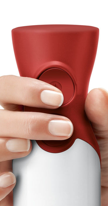 Bosch Hausgeräte MSM64110 QuattroBlade Blender Ręczny, Tworzywo Sztuczne, Stal Nierdzewna, 450 W, Czerwony/Biały