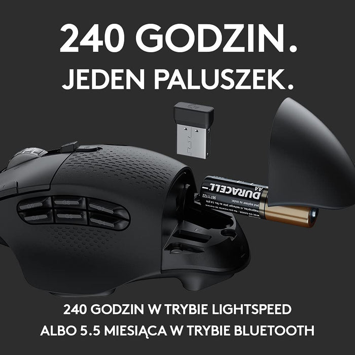 Logitech G604 Lightspeed Wireless Gaming Mouse, Mysz Do Grania, Technologia Lightspeed, Bezprzewodowa, Pc/Mac - Czarny,910-005649