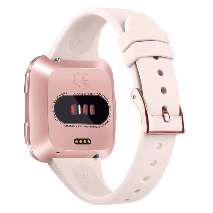 Amzpas Kompatybilny z paskiem Fitbit Versa / paskiem Versa 2 / paskiem Fitbit Versa Lite, miękki silikonowy pasek wąski cienki wąski mały pasek sportowy zamiennik do Fitbit Versa & Versa Special Edition, kobiety mężczyźni