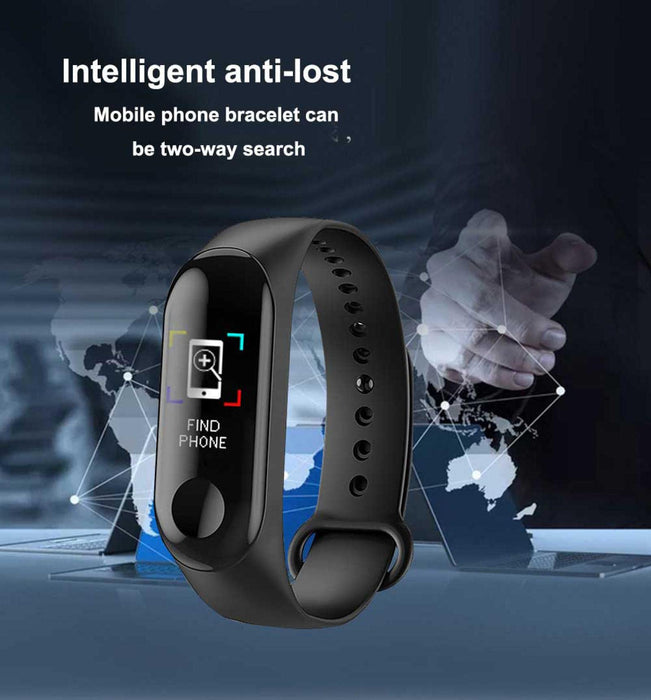 Smart Band Sport Smartwatch pomiar tętna krwi ciśnieniomierz wodoodporna inteligentna bransoletka mężczyźni kobiety wielofunkcyjne zegarki czarne, Czarny