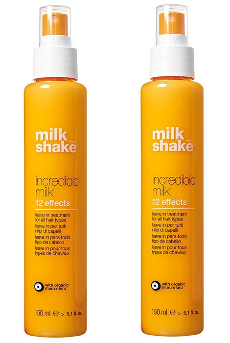 Milk Shake, Incredible Milk 12 Effects, professionelles Anti-Frizz-Spray mit 12 Eigenschaften, Doppelpack mit 2 x 150 ml
