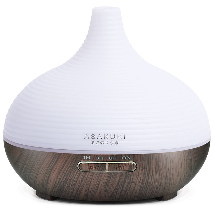 ASAKUKI Dyfuzor zapachowy 300 ml, do olejków zapachowych, ultradźwiękowy nawilżacz powietrza, aromaterapia, dyfuzor olejków z 7-kolorowym światłem LED, nie zawiera BPA, do sypialni, biura, spa