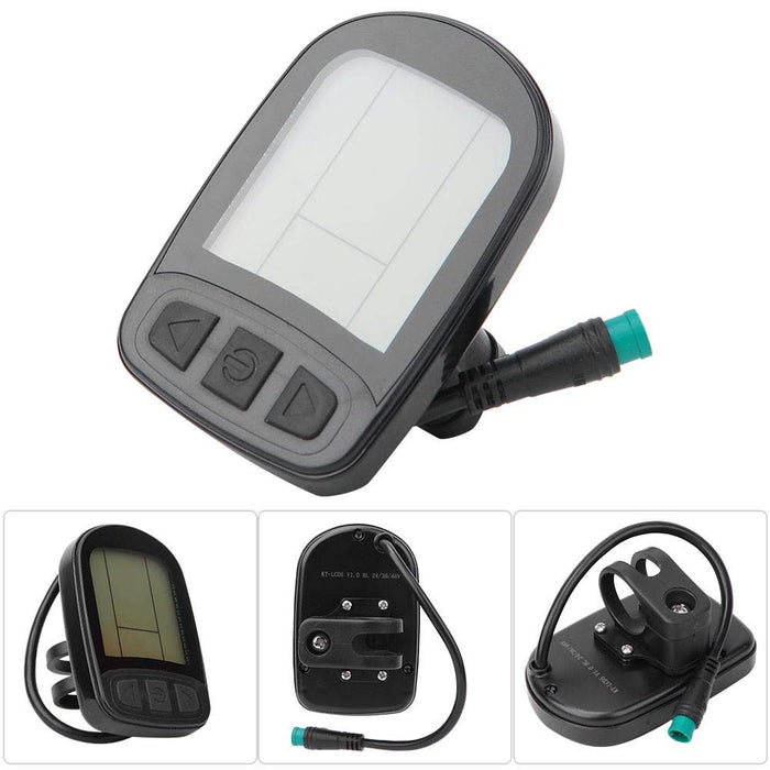 Aigend KT wyświetlacz LCD, KT-LCD5 plastikowy elektryczny miernik LCD z wodoodpornym złączem do modyfikowania roweru