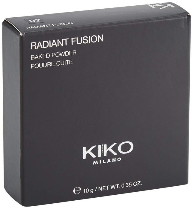 KIKO Milano Radiant Fusion Baked Powder 02 | Spiekany puder mineralny, zapewniający świetliste wykończenie