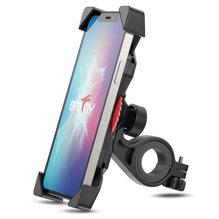 Grefay Uchwyt Telefon Rowerowy Uniwersalny Uchwyt Smartfona Motocykla dla 12 Mini, 12 Pro Max, 11 Pro, Pro Max Xs 8 X 8P 7 7P 6S, Samsung S10 S9 S8