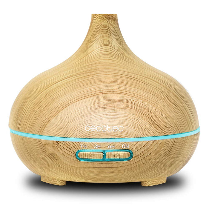 Cecotec Pure Aroma nawilżacz ultradźwiękowy, 150-300 ml, z timerem, 7 kolorów LED, funkcja aromaterapii, ultramiękki 300 ml drewna