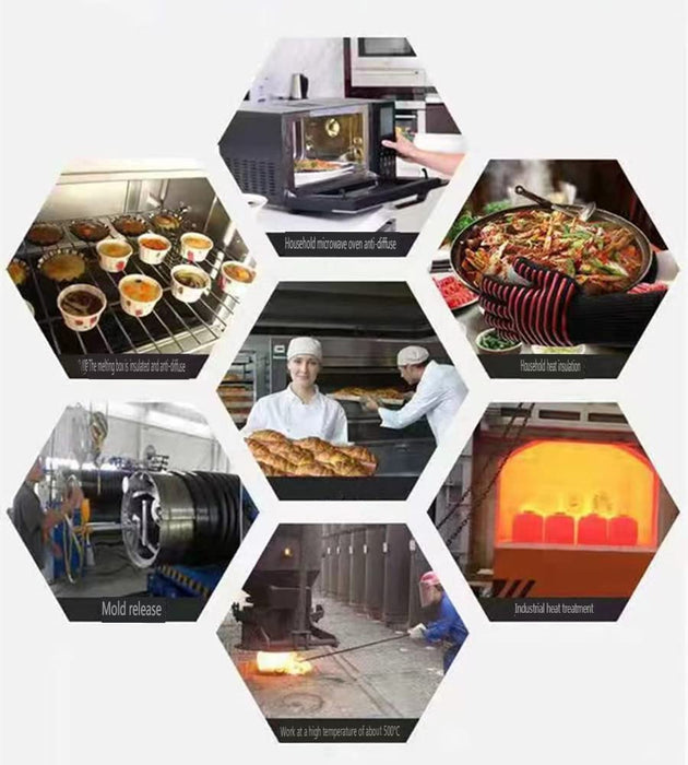 Rękawice do grilla dla palaczy, 1000°C, odporne na wysokie temperatury, rękawice do grilla, gotowania, pieczenia i cięcia, silikonowe izolowane rękawice kuchenne, piekarnik, antypoślizgowe, rękawice do grillowania, 1 para (niebieskie)
