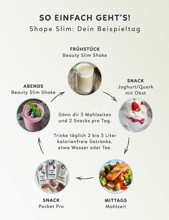Shape Republic Vegan Slim Shake Cookie Dream (420 g), shaker do zarządzania wagą dla kobiet, bogaty w białka shake diety do odchudzania, pełnowartościowy zamiennik posiłku z 23 cennymi witaminami