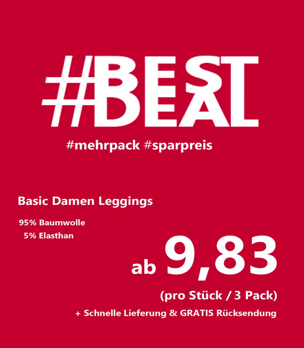 ORIGINAL BASICS Damskie legginsy (1-3 sztuki) bawełna OEKO-TEX® 100