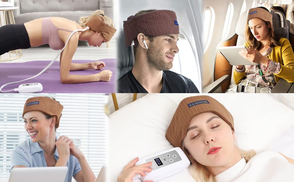 Electric Heated Head Massager Terapia ciśnieniowa terapia głowica skóry głowy Masager z 3 trybami do głębokiego śpiącego stresu opieki zdrowotnej