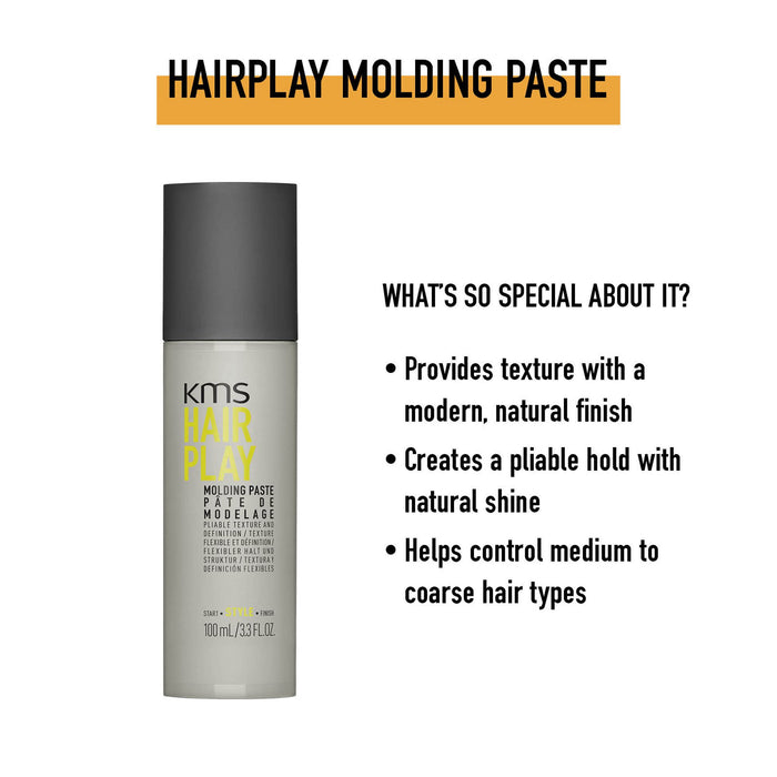 KMS HAIRPLAY Molding Pasta do włosów o dużej strukturze, 100 ml