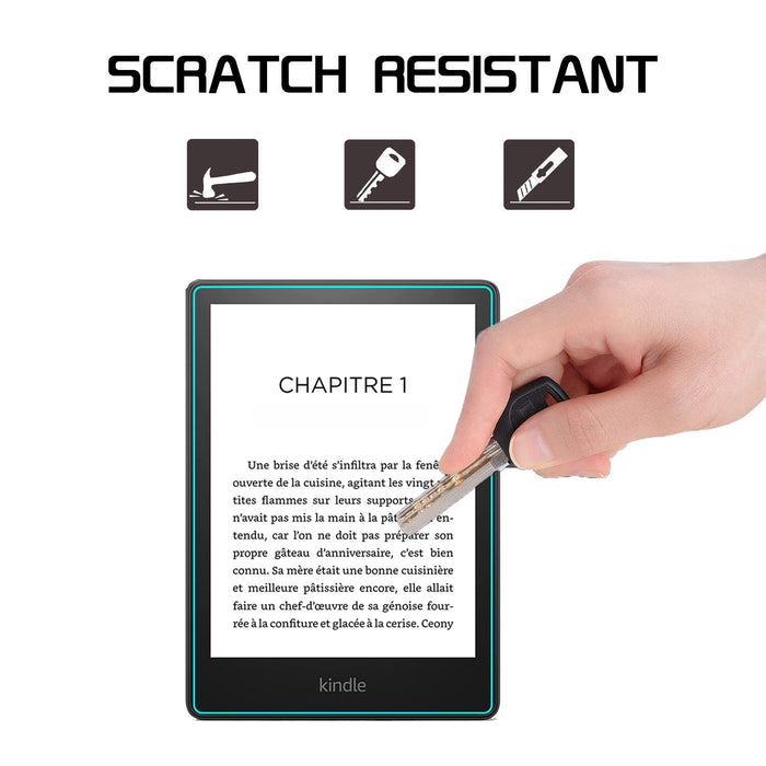 YHFZR Ochraniacz ekranu do Kindle Paperwhite 2021, szkło hartowane 9H [odporne na zarysowania] [Bez pęcherzyków powietrza] ochraniacz ekranu do Kindle Paperwhite (6,8", 11. generacji, wydanie 2021), 2 szt