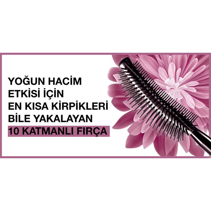 Maybelline New York Lash Sensational wodoodporny rozdzielający i pogrubiający tusz do rzęs, maskara nadająca objętość bez grudek i sklejania, 01 Black, 9,5 ml