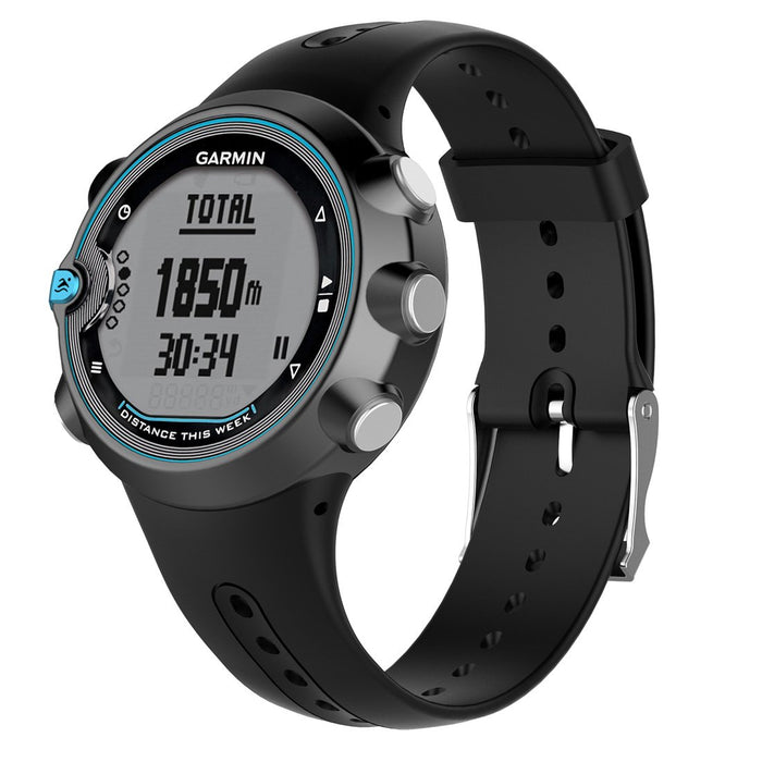 LOKEKE for Garmin pływacki zegarek inteligentny zegarek zastępczy pasek silikonowy pasek na nadgarstek do zegarka pływackiego Garmin (czarny)