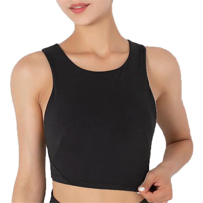 Damski biustonosz sportowy joga top, Damskie Sexy Cross Back Hollow Out Padded Wirefree Biustonosz Biustonosz Moda Oddychające Tank uprawy jogi Topy do ćwiczeń fitness top do jogi fitnessu treningu wy