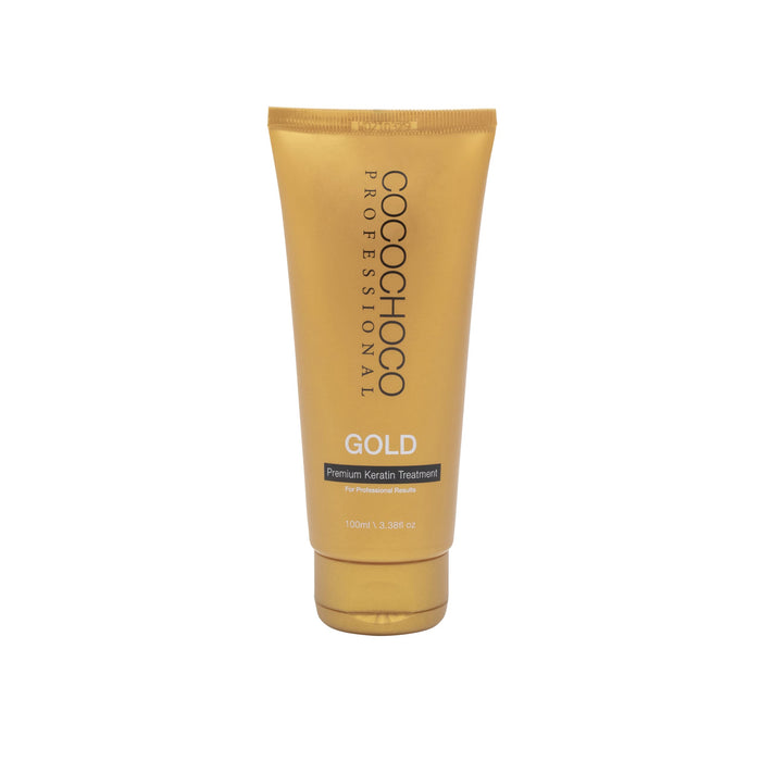 COCOCHOCO Professional Gold Keratyna 100 ml i Szampon Oczyszczający 50 ml - Nie zawiera formaldehydu - Kompleksowa Kuracja Keratynowa do Prostowania Włosów - Do Każdego Rodzaju Włosów