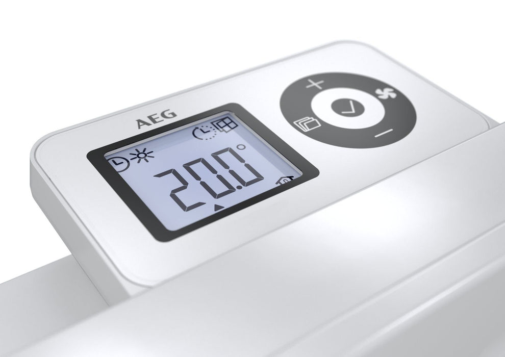 AEG WKL 2005 konwektor ścienny, energooszczędny, 2000 W na ok. 20 m², wyświetlacz LCD, programator czasowy, biały, 236535