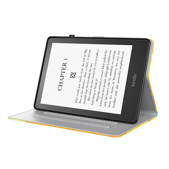 SATURCASE Etui do Amazon Kindle Paperwhite 5 2021, styl akwarelowy skóra PU z klapką magnes portfel stojak przegródki na karty osłona ochronna do Amazon Kindle Paperwhite 5 2021 (TR-3)