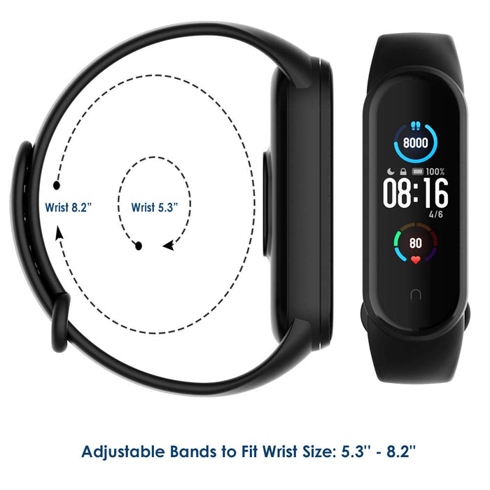 Simpeak [12 sztuk] Silikonowe paski zastępcze kompatybilne z Xiaomi Mi Band 7/ Mi Band 6/ Mi Band 5 opaska, pasek na nadgarstek akcesoria zamienne do Xiaomi Band 5 /6/ 7, 12 kolorów