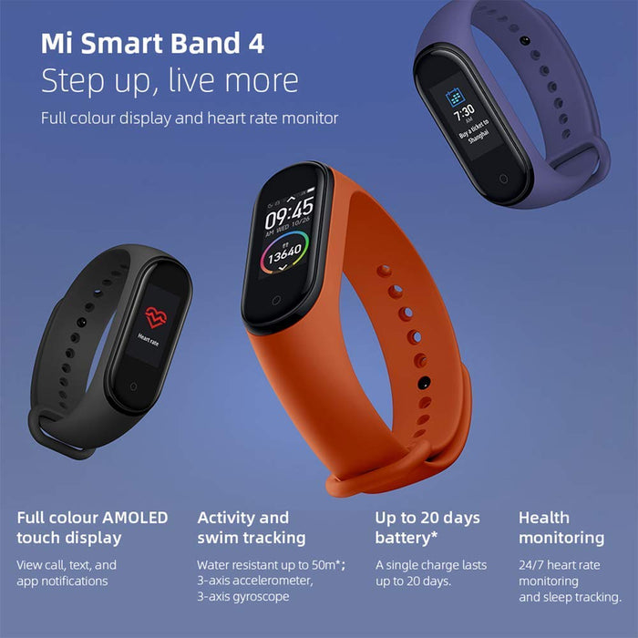 Xiaomi Band 4 1 Wersja Global Smartwatch Unisex, Czarny