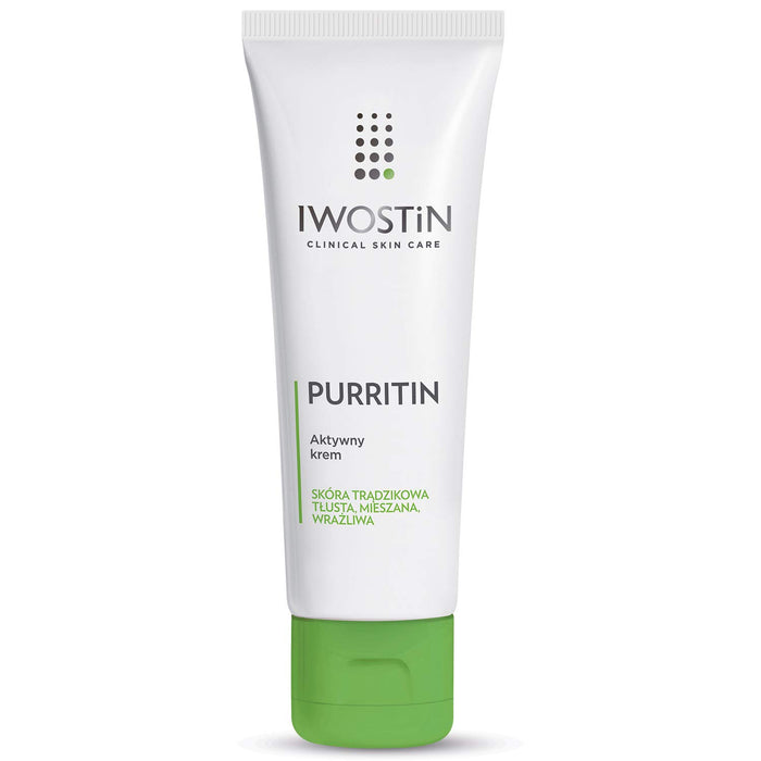 Iwostin Purritin Aktywny Krem - Skóra Trądzikowa, Tłusta, Mieszana 40 ml
