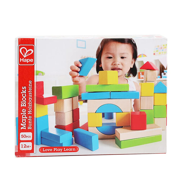 Hape E0409 zestaw drewnianych klocków budowlanych - klon