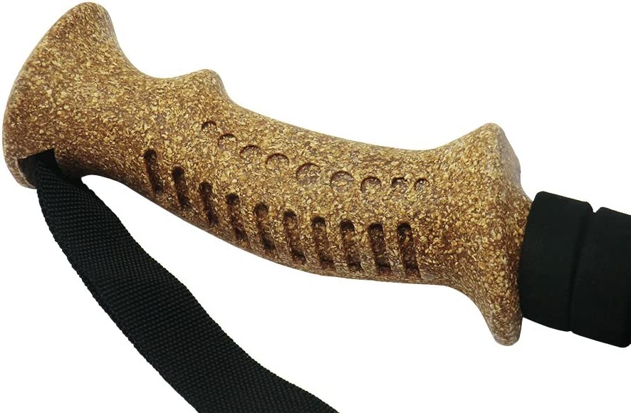 Para kijków trekkingowych Antishock Nordic Walking z korkow? r?czk? (nie korkow?) - regulowany rozmiar 138X65Cm (szary kolor)
