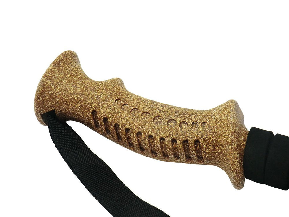 Para kijków trekkingowych Antishock Nordic Walking z korkow? r?czk? (nie korkow?) - regulowany rozmiar 138X65Cm (szary kolor)