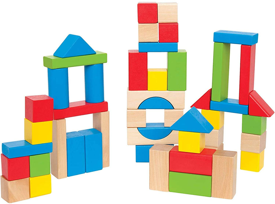 Hape E0409 zestaw drewnianych klocków budowlanych - klon