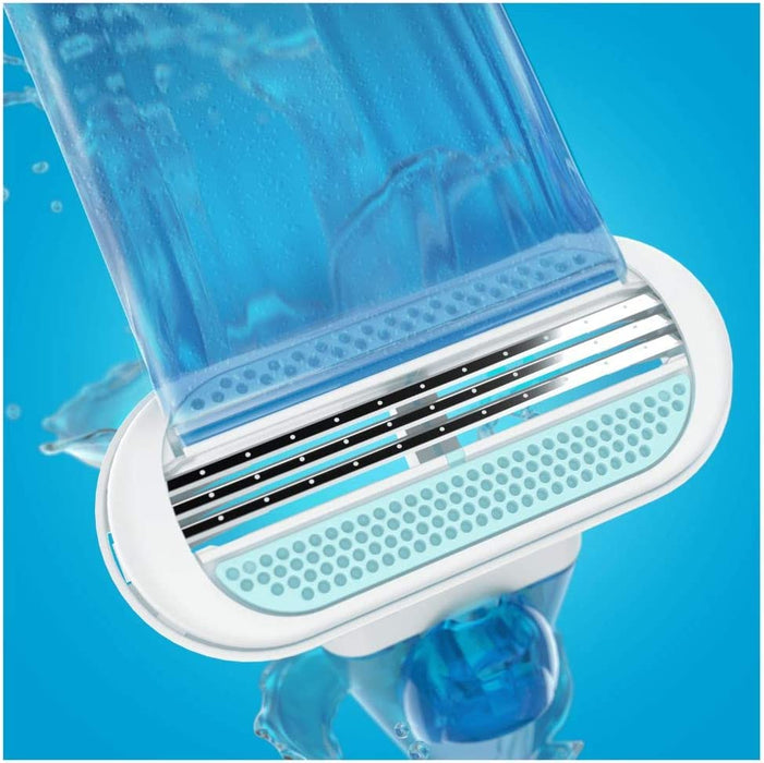 Gillette Venus Smooth damska golarka z paskami nawilżającymi i aloesem dla ochrony skóry, golarka damska + 2 ostrza do golenia