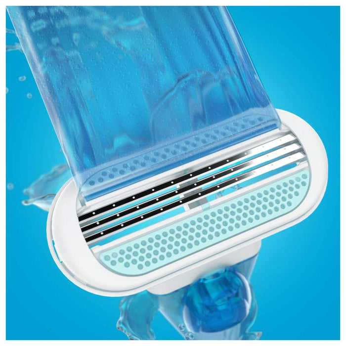 Gillette Venus Smooth damska golarka z paskami nawilżającymi i aloesem dla ochrony skóry, golarka damska + 2 ostrza do golenia