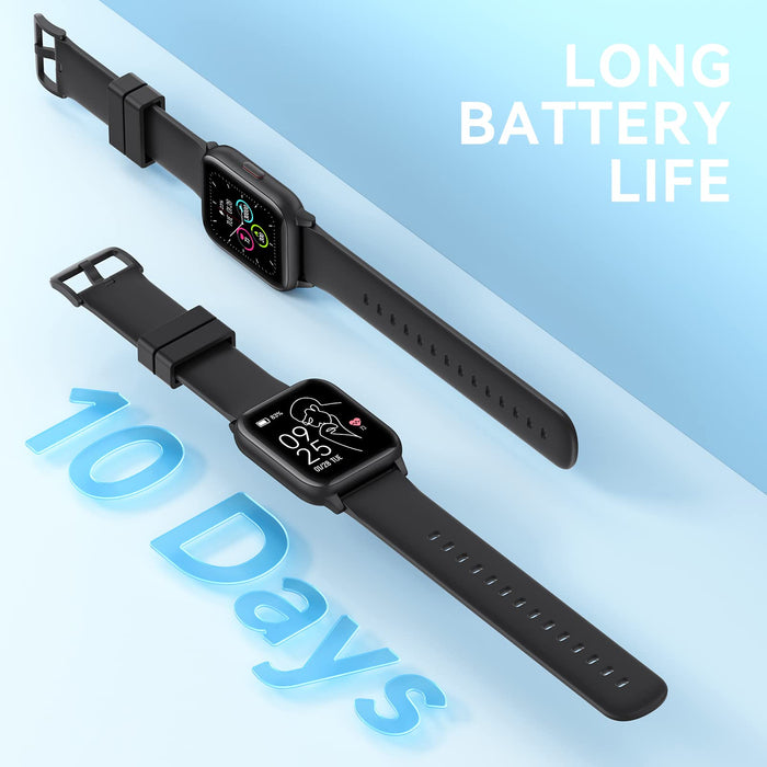 Parsonver Smartwatch, wodoodporny monitor fitness 5ATM z ponad 16 trybami sportowymi, zegarek na rękę z ekranem HD 1,69" z pomiarem tętna, krokomierzem, kaloriami itp. Czarny
