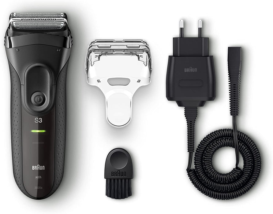 Braun Seria 3 Proskin 3040S Golarka Elektryczna, Czarny/Niebieski, 1 Sztuka